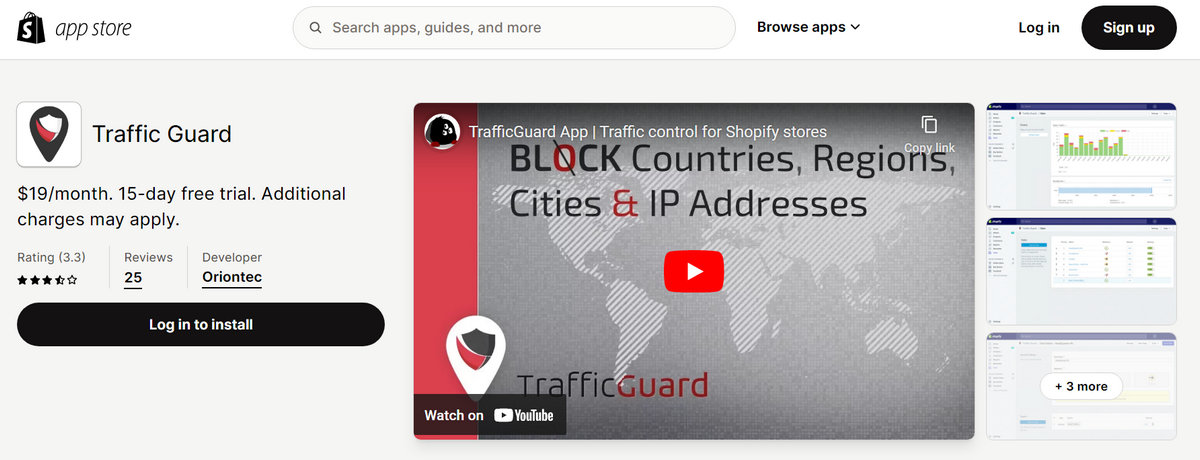 traffic guard geolocation shopify app